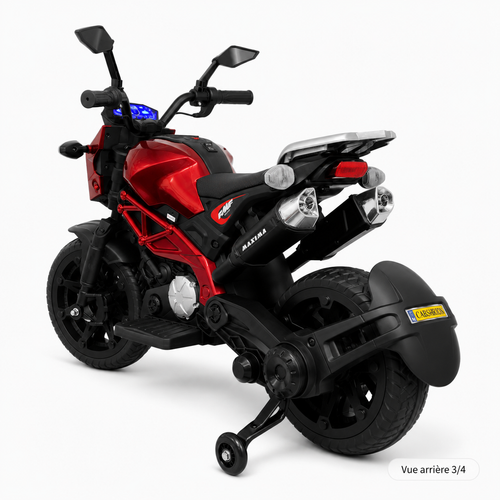 Moto électrique enfant motor Grom Superbike 12 V rouge métallisé – Street Rider