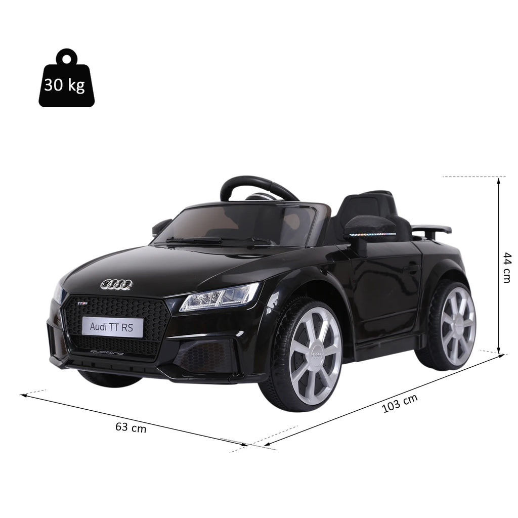 Homcom Electric Car for Children 3+ Years Old Audi Tt Electric Children's Car 12V with Speed 3 Km/H Remote Control 102X60X44 cm