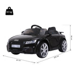 Homcom Electric Car for Children 3+ Years Old Audi Tt Electric Children's Car 12V with Speed 3 Km/H Remote Control 102X60X44 cm