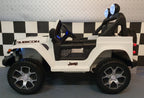 Voiture électrique enfant Jeep Wrangler 12 V 4x4 RC blanc – Adventure Rider – vue 4