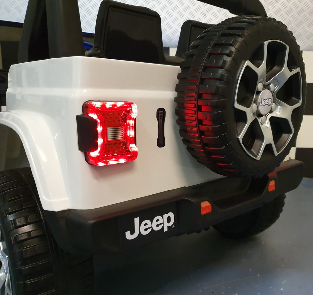 Voiture électrique enfant Jeep Wrangler 12 V 4x4 RC blanc – Adventure Rider – vue 7