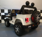 Voiture électrique enfant Jeep Wrangler 12 V 4x4 RC blanc – Adventure Rider – vue 5