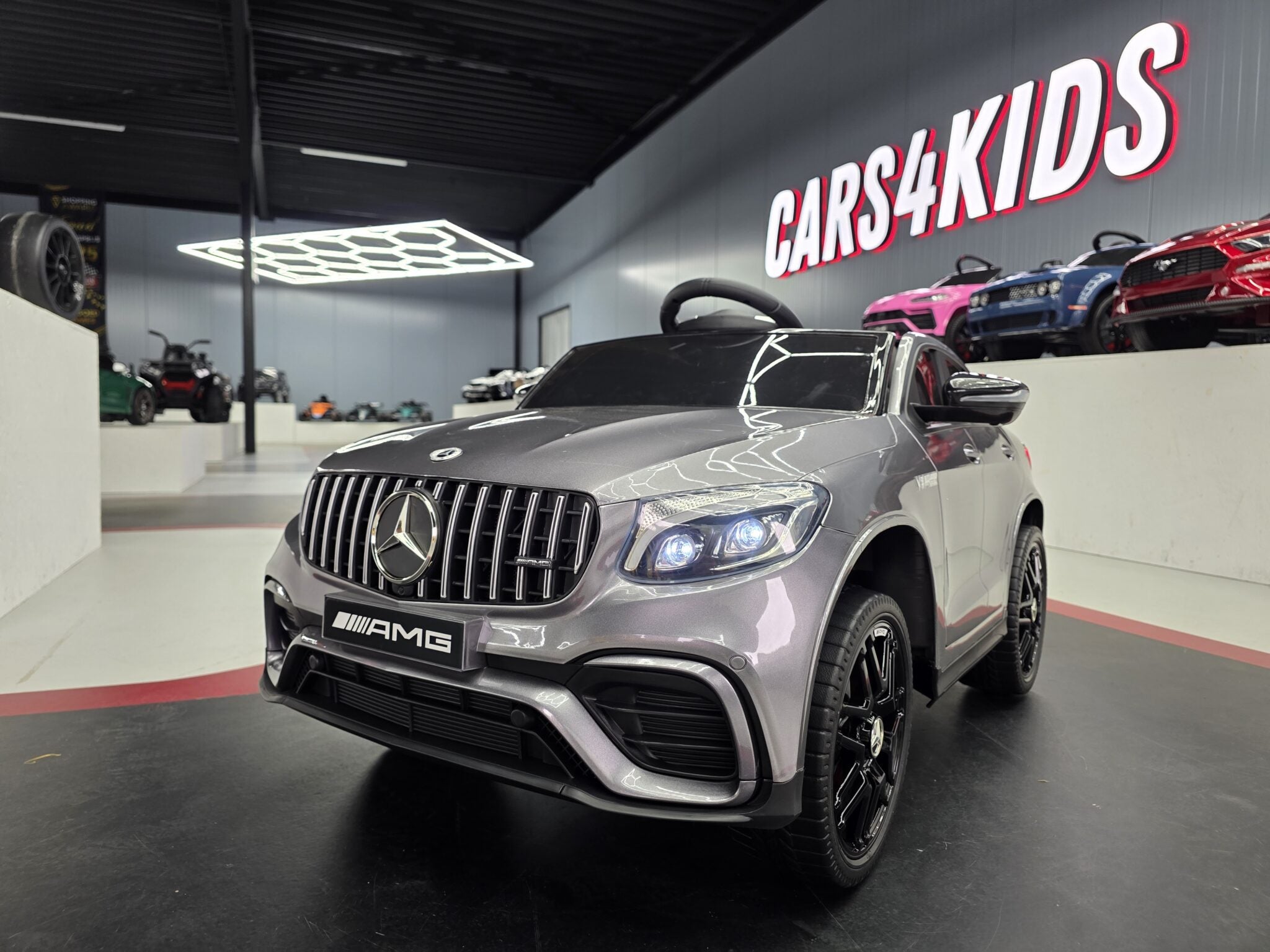 Voiture électrique enfant Mercedes GLC 63 12V argent métallisé 1 place – Adventure Rider