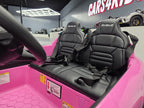 Voiture électrique enfant Porsche Taycan 2 places 24 V rose – Racing Star Pro – vue 9