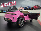 Voiture électrique enfant Porsche Taycan 2 places 24 V rose – Racing Star Pro – vue 4