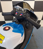 Voiture électrique enfant Mini BMW HP4 trike bleu 12 V – Street Rider – vue 7