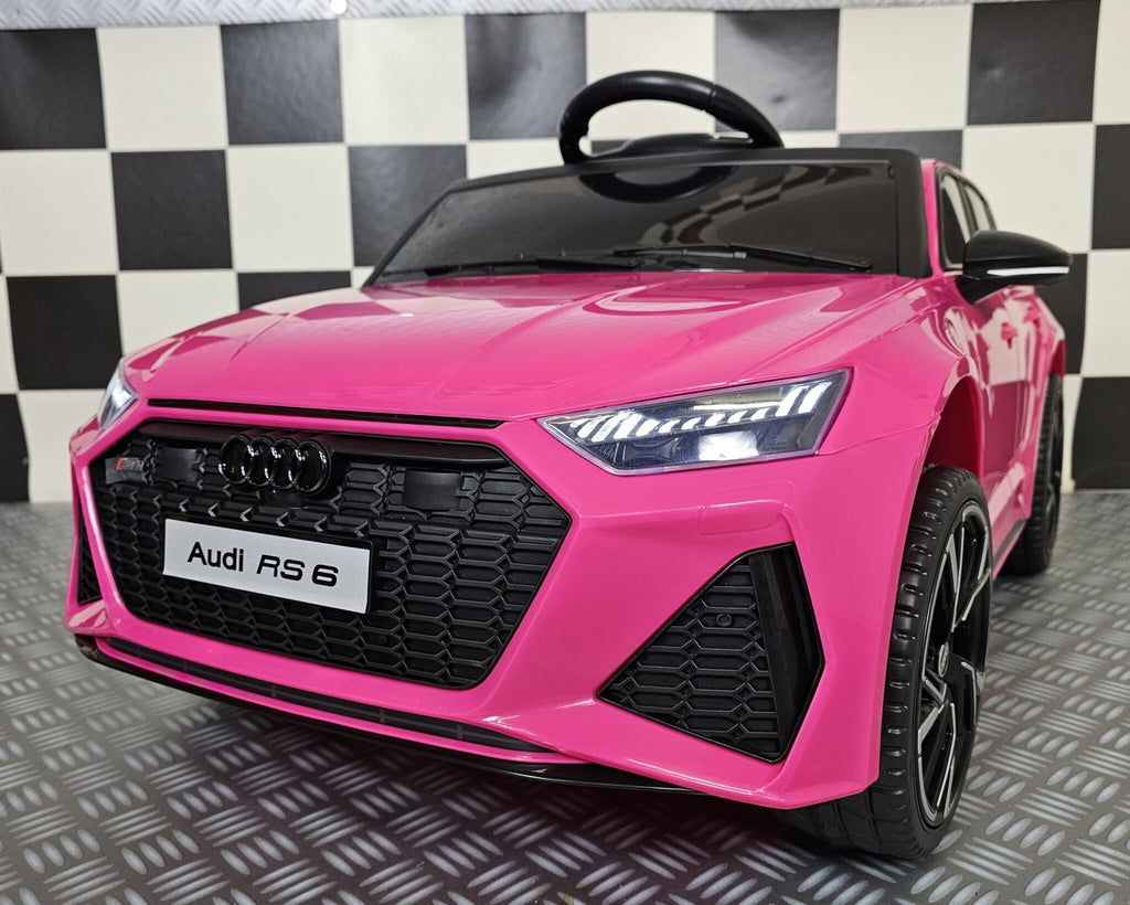 Voiture électrique enfant Audi RS6 12 V rose – Racing Star
