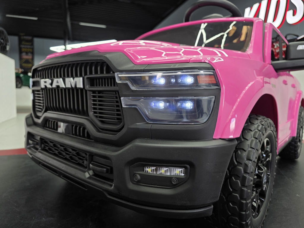 Voiture électrique enfant Dodge RAM 12 V rose – Adventure Rider – vue 6