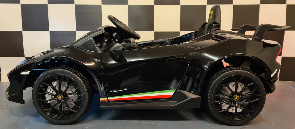 Voiture électrique enfant Lamborghini Huracan 12 V avec télécommande noir métallisé – Racing Star – vue 4