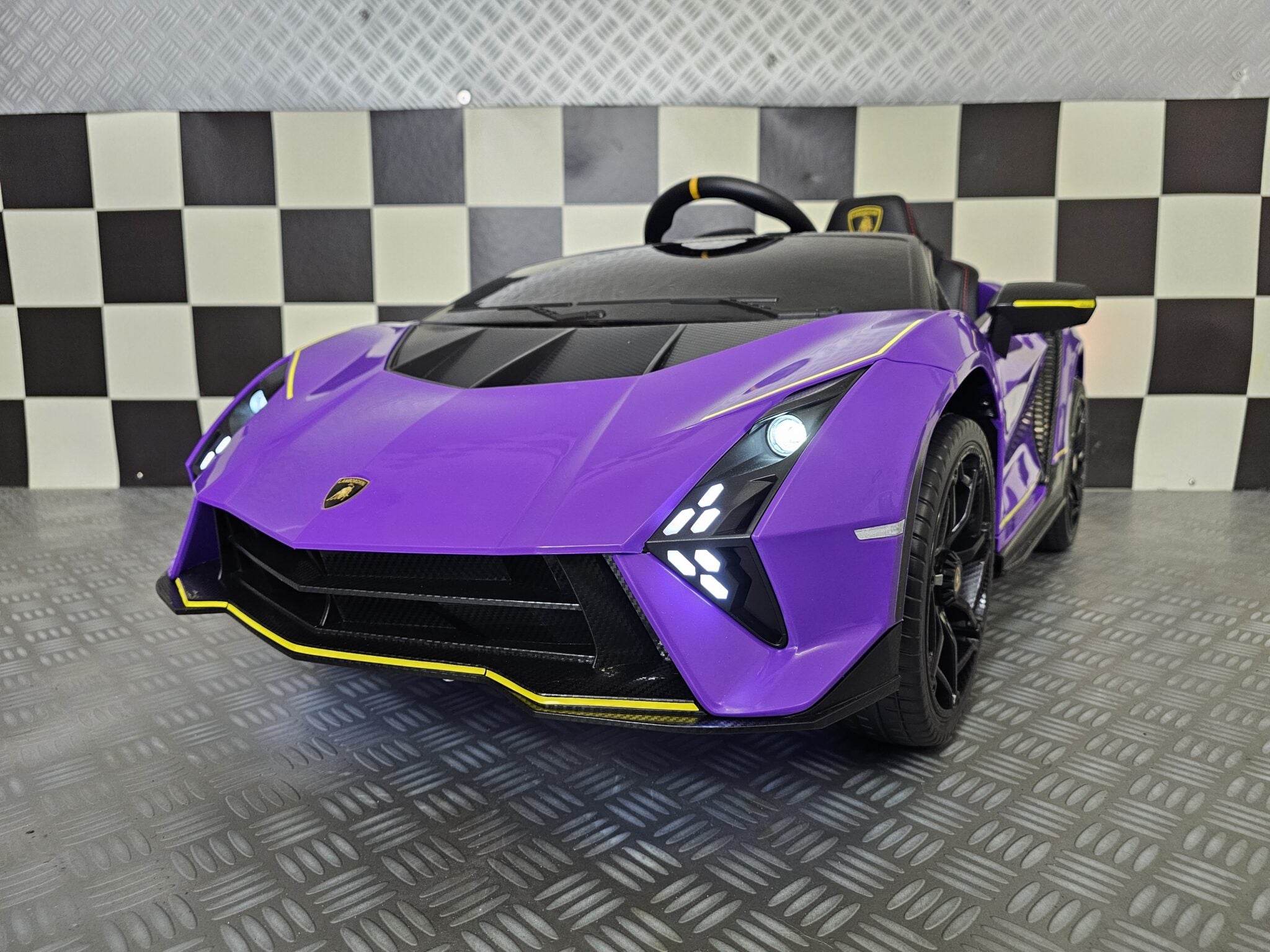 Voiture électrique enfant Lamborghini Auténtica purple 12 V – Racing Star