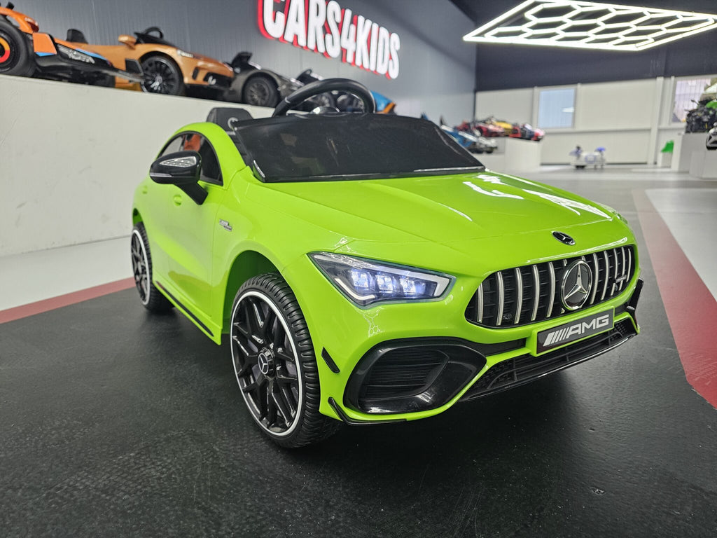 Voiture électrique enfant Mercedes CLA 45 vert – Urban Rider