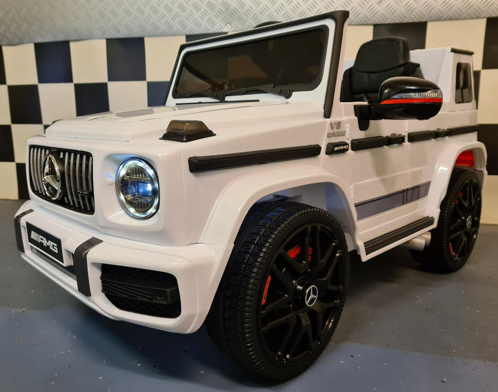 Voiture électrique enfant Mercedes G63 12V blanc avec démarrage progressif 1 place – Adventure Rider – vue 2