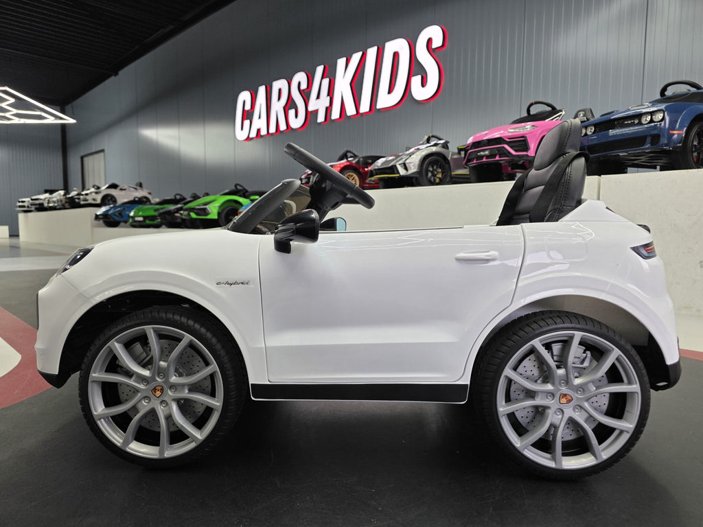 Voiture électrique enfant Porsche Cayenne 12 V blanc – Adventure Rider – vue 3