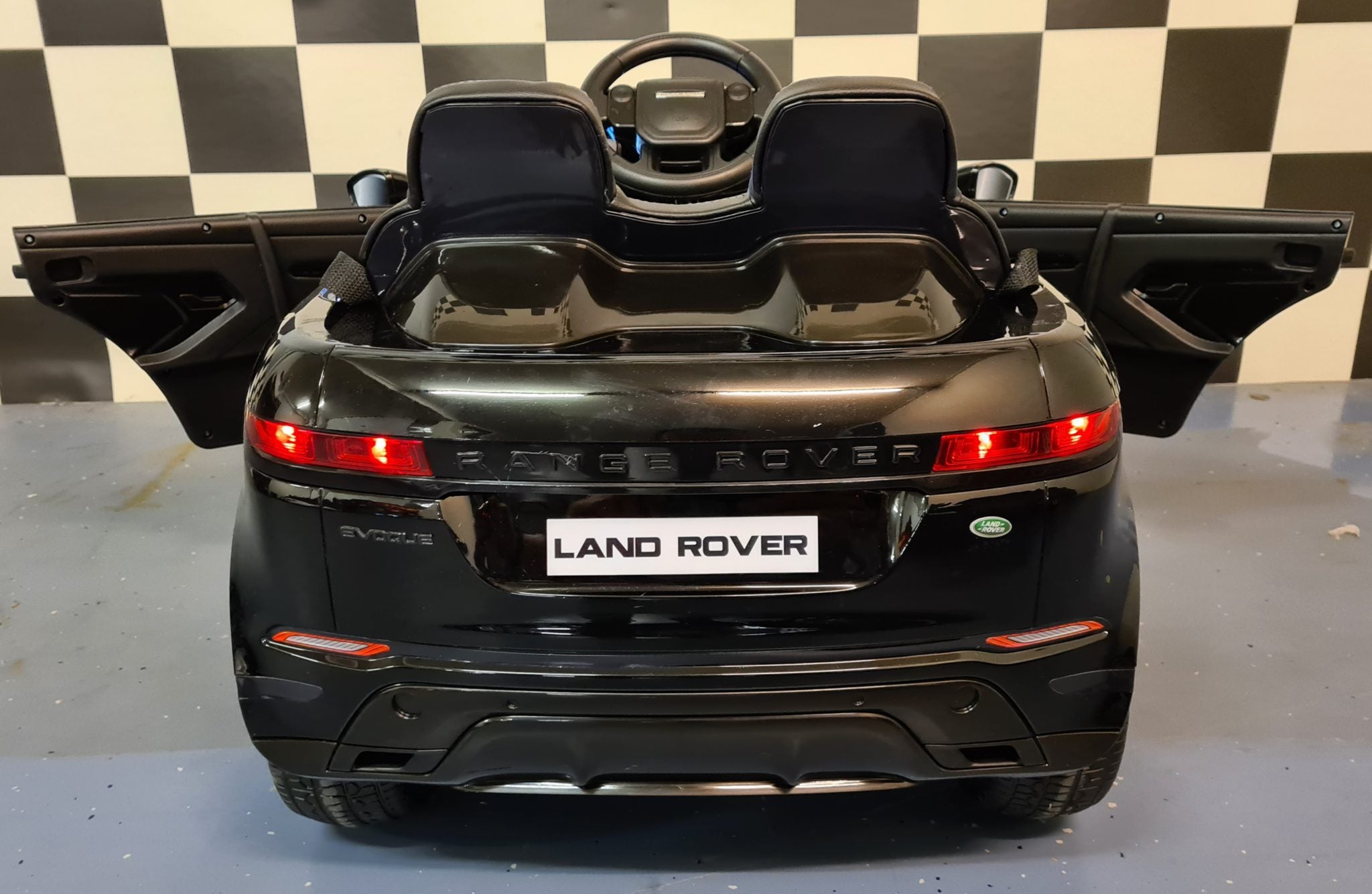 Voiture électrique enfant Range Rover Evoque 4x4 métallisé noir – Adventure Rider – vue 5