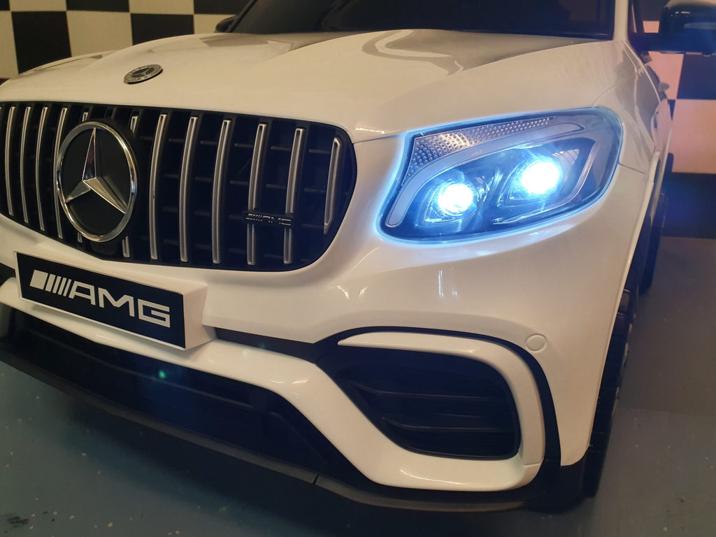 Voiture électrique enfant Mercedes GLC 63 AMG 12 V blanc – Adventure Rider – vue 7