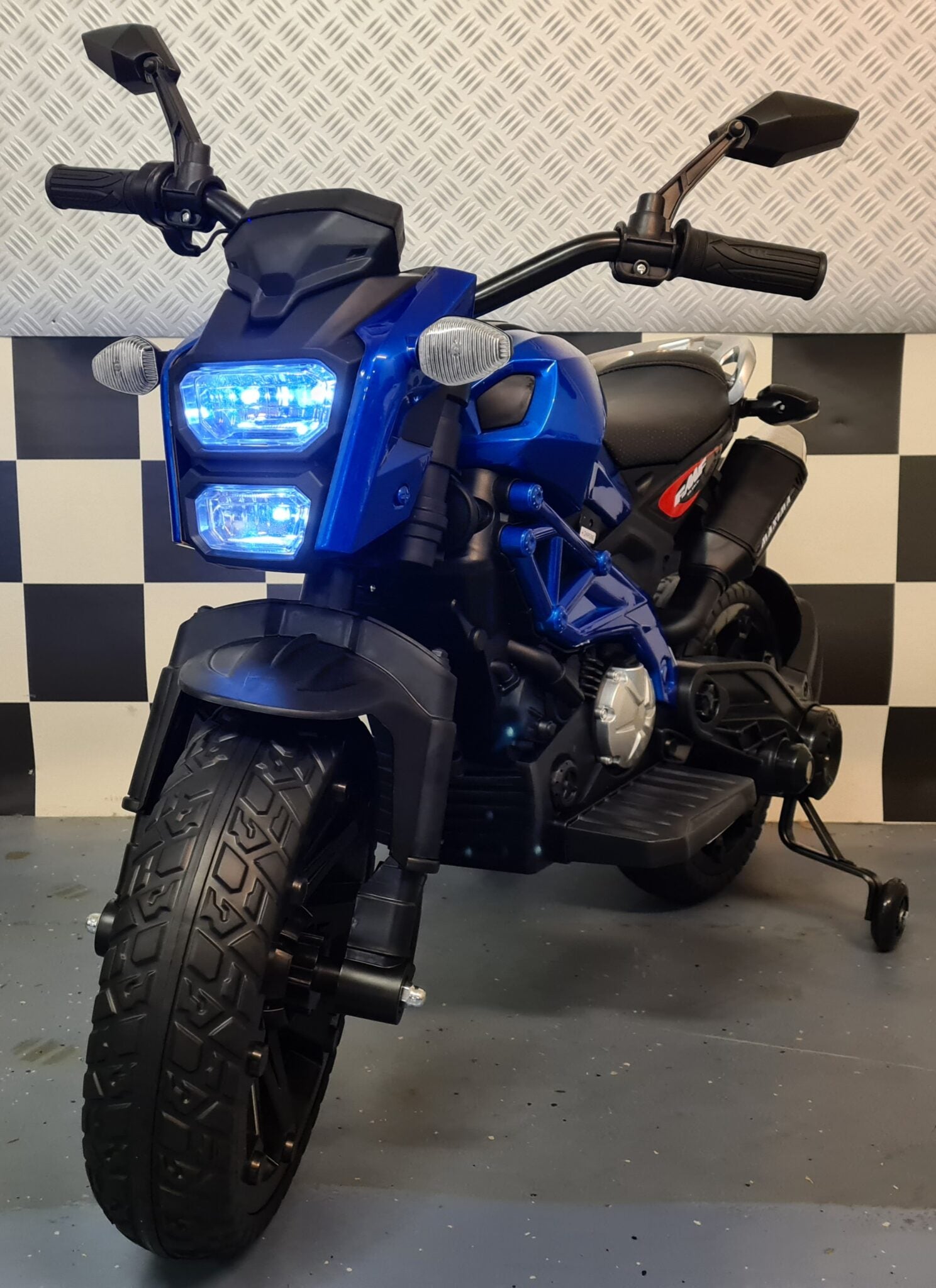 Moto électrique enfant Grom Superbike 12 V bleu métallisé – Street Rider