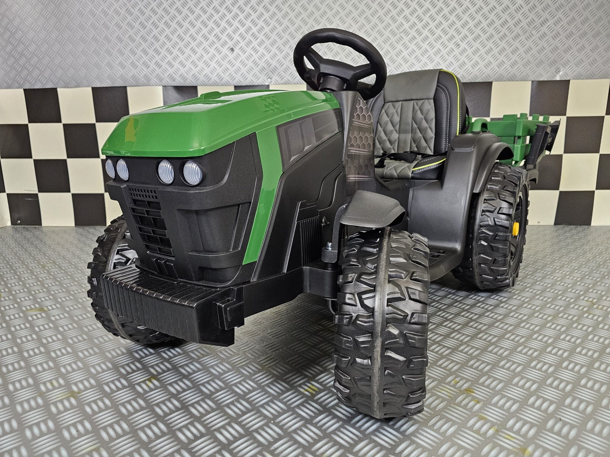 Tracteur électrique enfant Farmer 12 V vert avec télécommande – Little Farmer