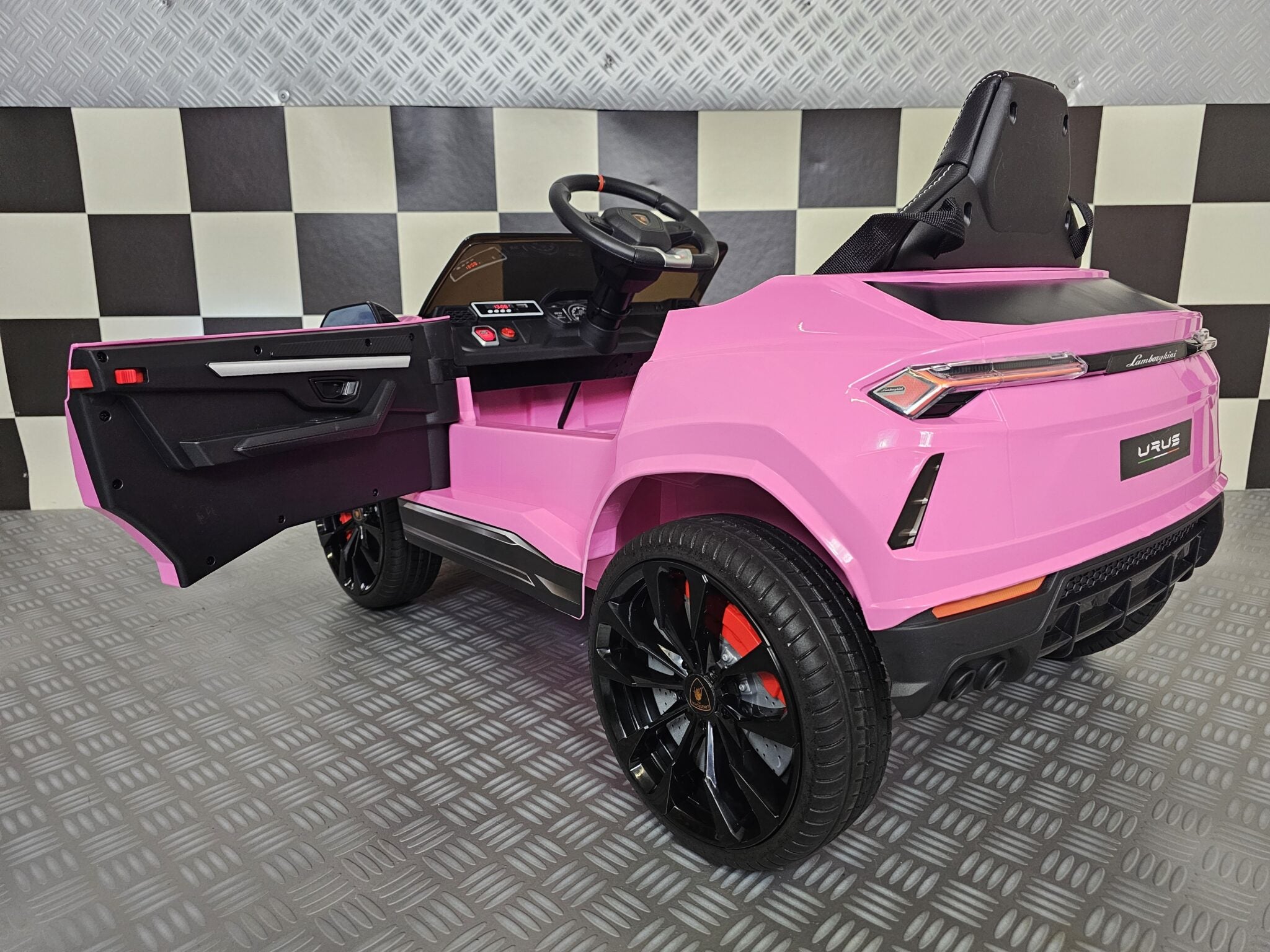 Voiture électrique enfant Lamborghini Urus rose 12 V – Racing Star – vue 5