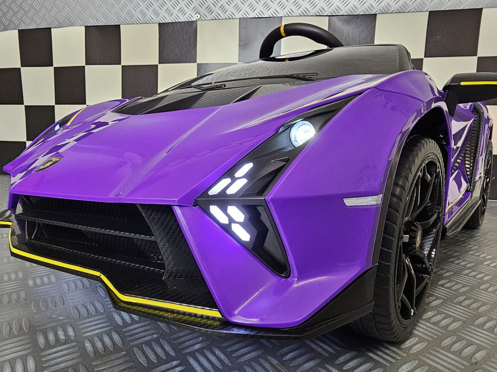 Voiture électrique enfant Lamborghini Auténtica purple 12 V – Racing Star – vue 7