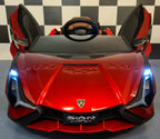 Voiture électrique enfant Lamborghini Sian 12 V métallisé rouge – Racing Star – vue 3