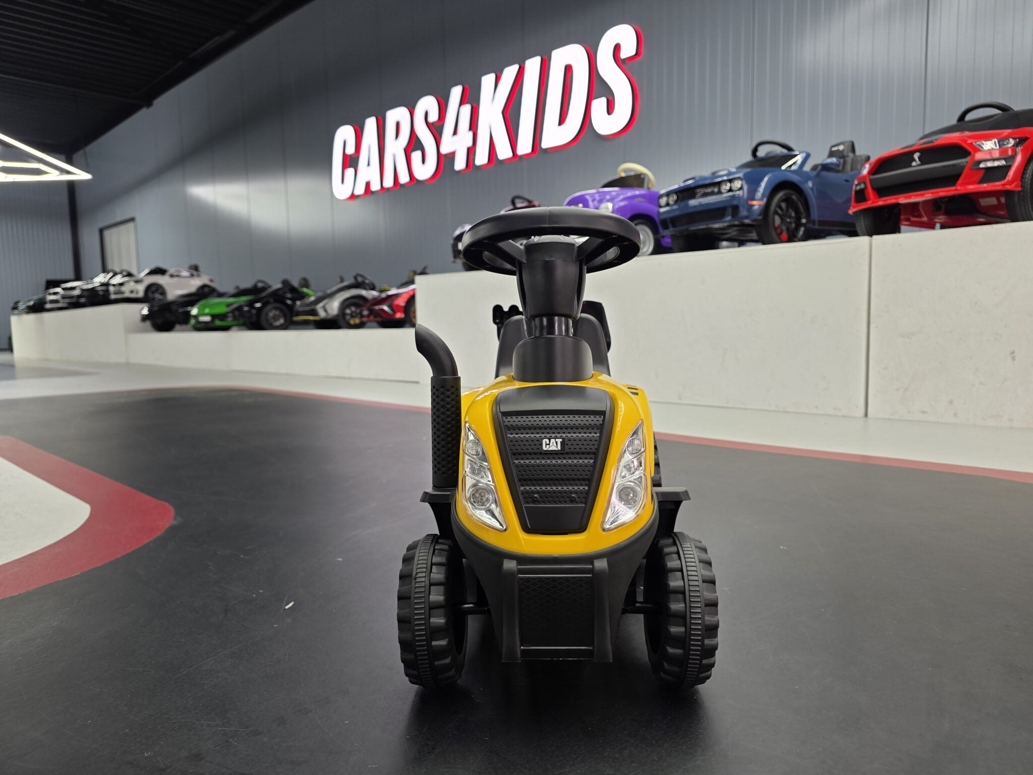 Véhicule électrique enfant Caterpillar walker avec remorque – Urban Rider – vue 2