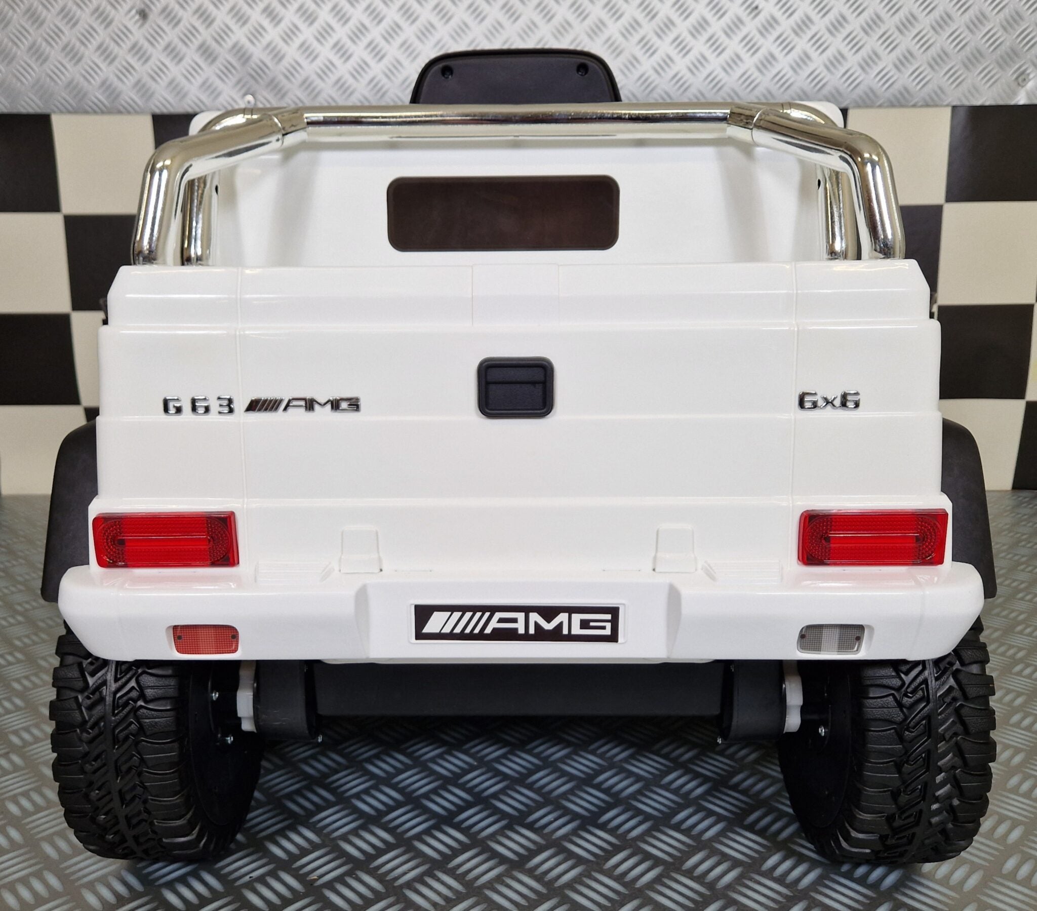 Voiture électrique enfant Mercedes G63 6x6 AMG 1 place blanc – Adventure Rider – vue 6