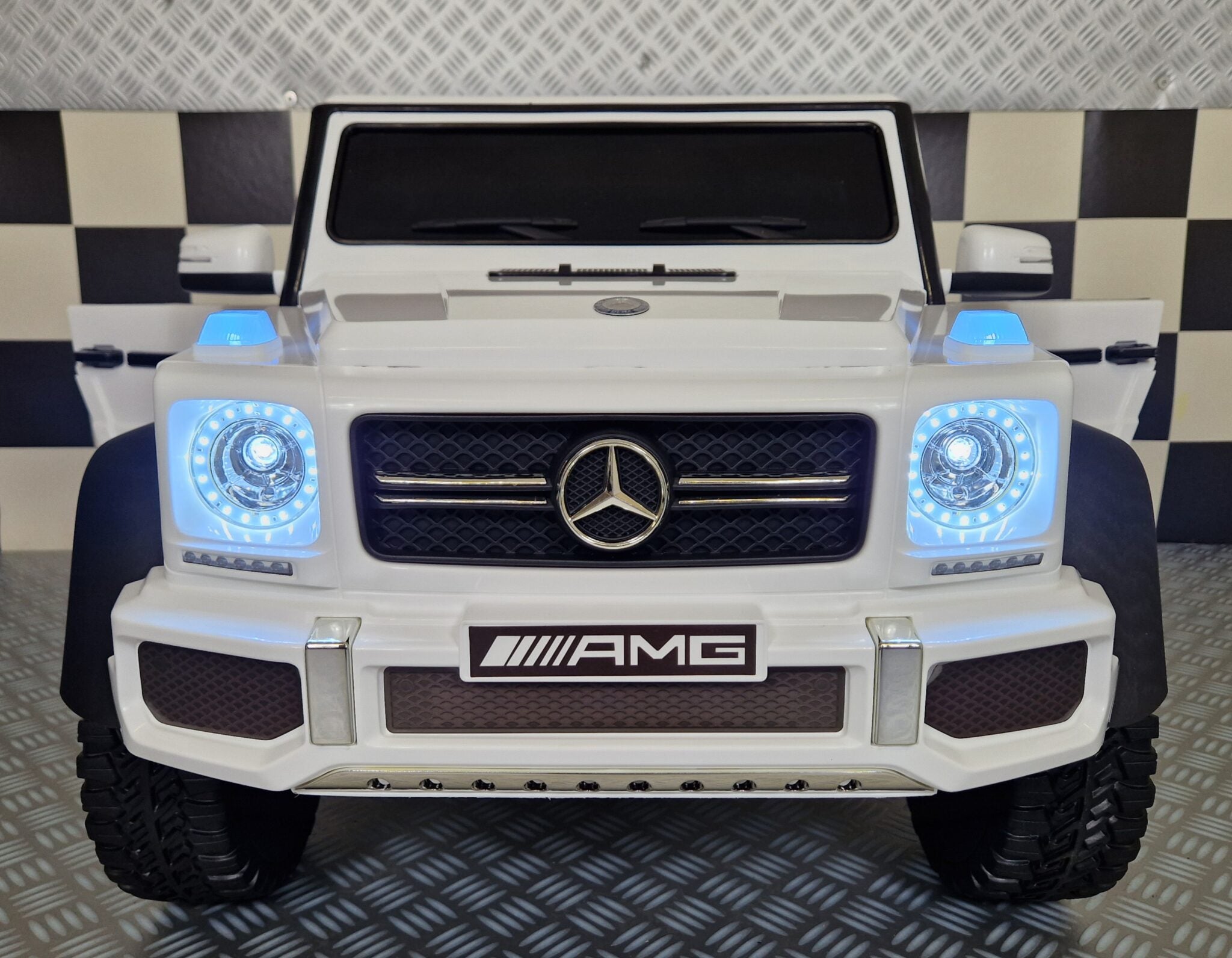 Voiture électrique enfant Mercedes G63 6x6 AMG 1 place blanc – Adventure Rider – vue 2