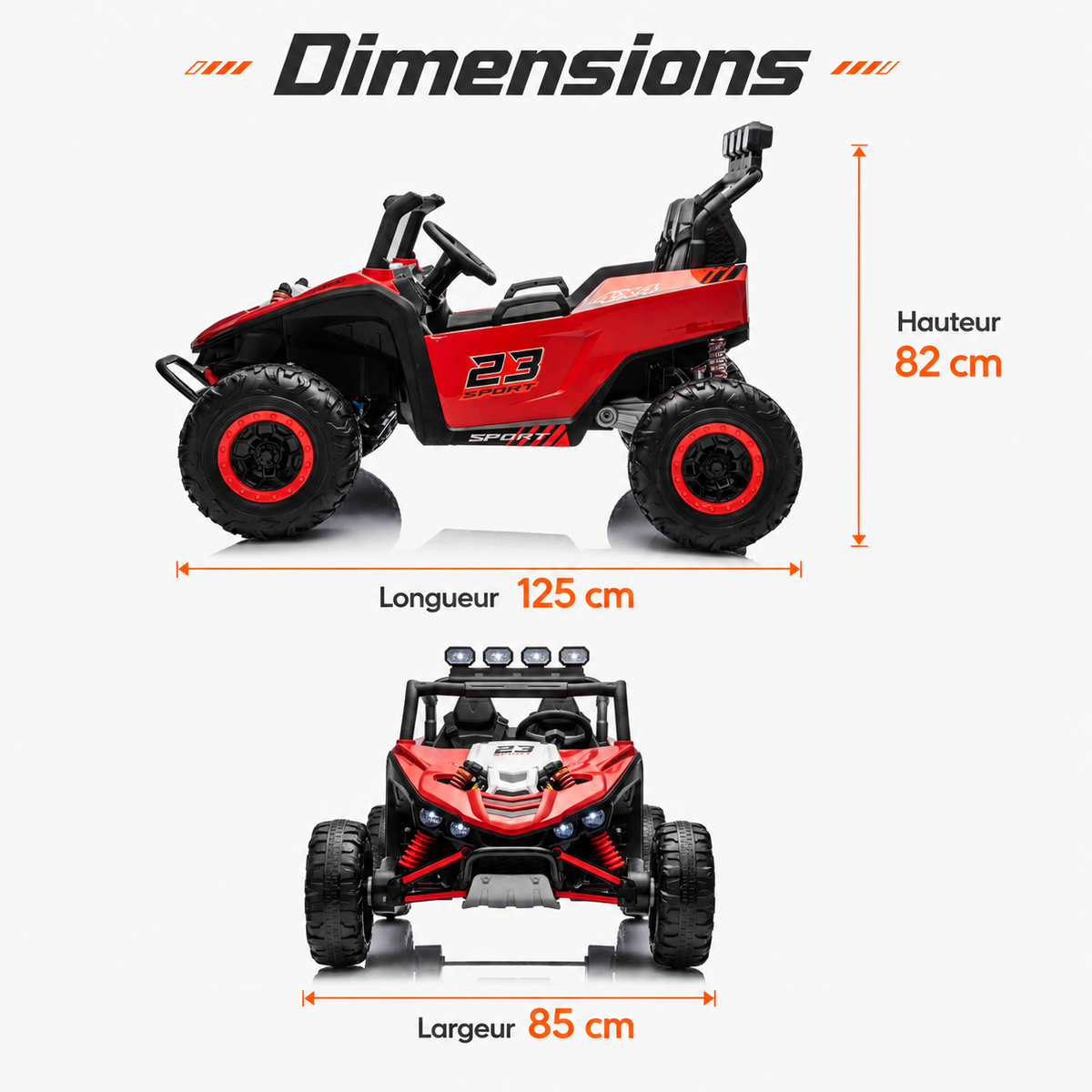 Buggy électrique enfant Patrol 24 V rouge – Trail Rider Pro