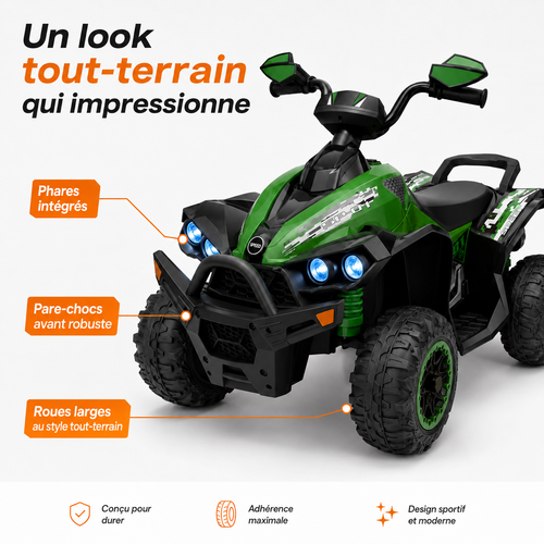 Quad électrique enfant Phyton camouflage 12 V – Mini Raptor