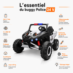 Buggy électrique enfant Police Patrol 24 V – Trail Rider Pro