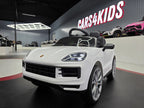 Voiture électrique enfant Porsche Cayenne 12 V blanc – Adventure Rider