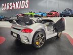 Voiture électrique enfant Porsche RUF 24 V argent métallisé – Urban Rider Pro – vue 4
