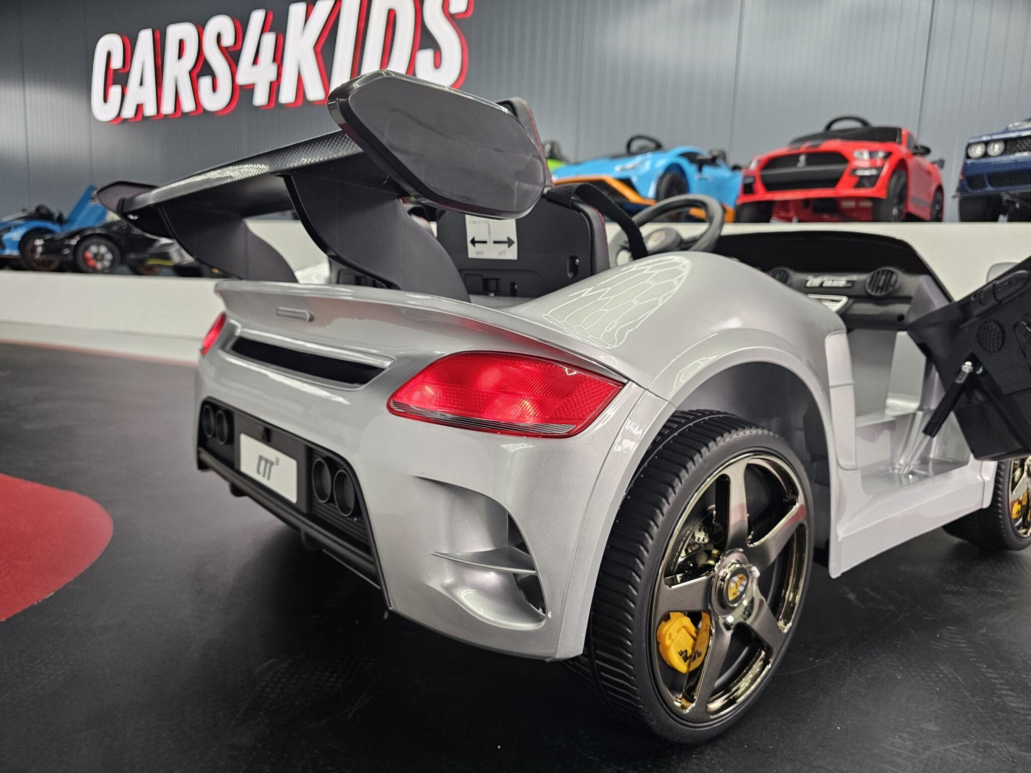 Voiture électrique enfant Porsche RUF 24 V argent métallisé – Urban Rider Pro – vue 7