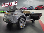 Voiture électrique enfant Porsche Taycan 2 places 24 V gris – Racing Star Pro – vue 4