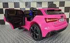 Voiture électrique enfant Audi RS6 12 V rose – Racing Star – vue 5