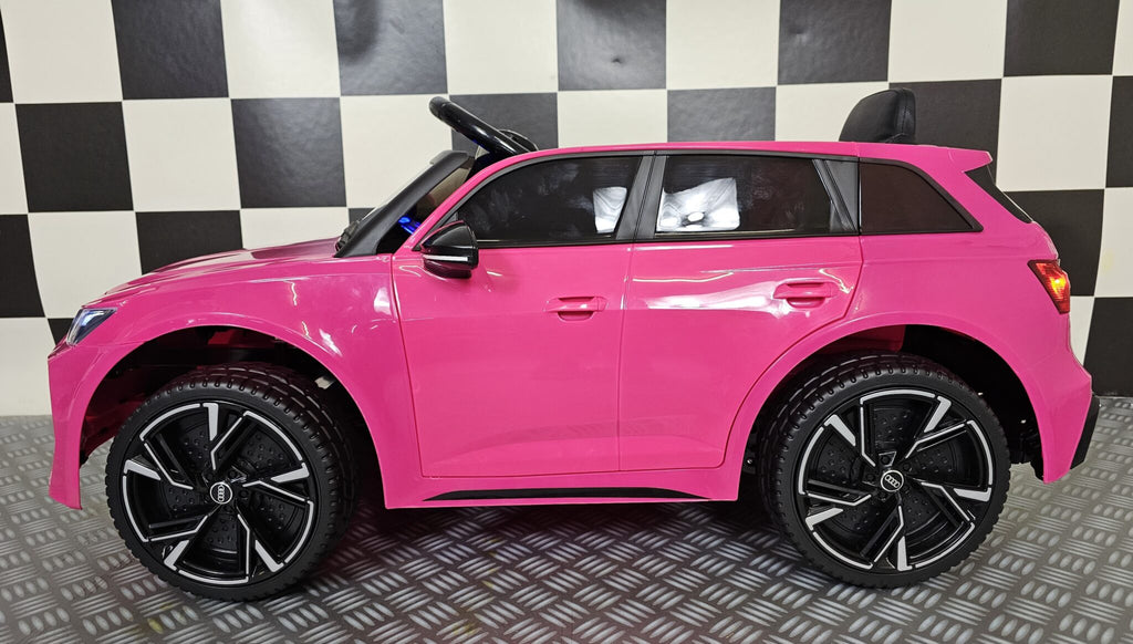 Voiture électrique enfant Audi RS6 12 V rose – Racing Star – vue 4