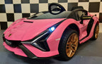 Voiture électrique enfant Lamborghini Sian rose – Racing Star – vue 2