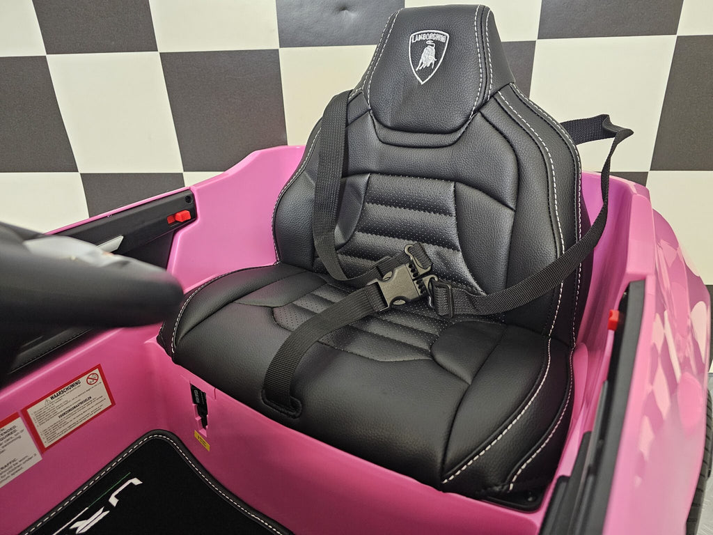 Voiture électrique enfant Lamborghini Urus rose 12 V – Racing Star – vue 9