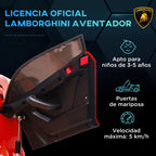 HOMCOM electric car Lamborghini for kids with MP3 red lights