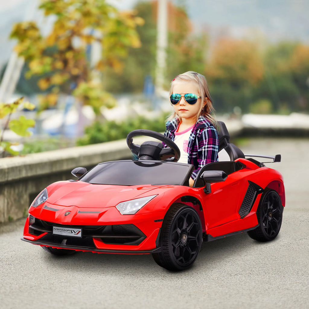 HOMCOM electric car Lamborghini for kids with MP3 red lights