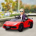 HOMCOM electric car Lamborghini for kids with MP3 red lights