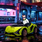 HOMCOM Electric Car for Children Sports Electric Vehicle Lamborghini Sian 12 V - V. Max. 5 km/h with 2.4G Remote Control Eff