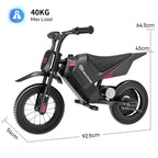EVERCROSS TECH EV 05M Electric Motorbike for children, 150W, speeds 8/16 km/h, battery life up to 10 km, Motorbike Cross 12 inches for