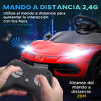 HOMCOM electric car Lamborghini for kids with MP3 red lights