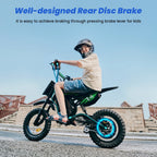 iScooter Electric Dirt Bike for Kids 500W 5.2Ah Electric Motorcycle A14 27km/h Max Speed 14inch Trail Riding Off-Road Motorcycle