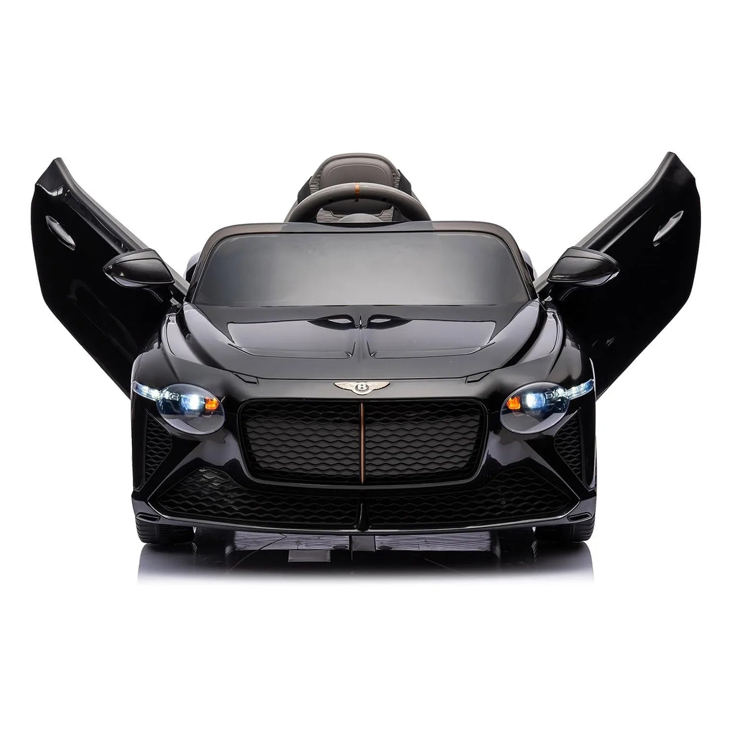 12V Ride-On Car for Kids Electric Car Children 3-8 Years with Child Safety, Scissor Door, Suspension, 3 Speed, LED Lights, Horn