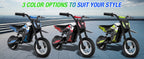 RCB R9X Kids Electric Motorcycle, 3 Adjustable Speeds, 36V 5.2Ah 300W Motor, 15km Range, 25km/h Max Speed, 12" Tires, Safe & Comfortable Design, Children Electric Motorcycle, Ideal Electric Motorcycle Gift for Kids