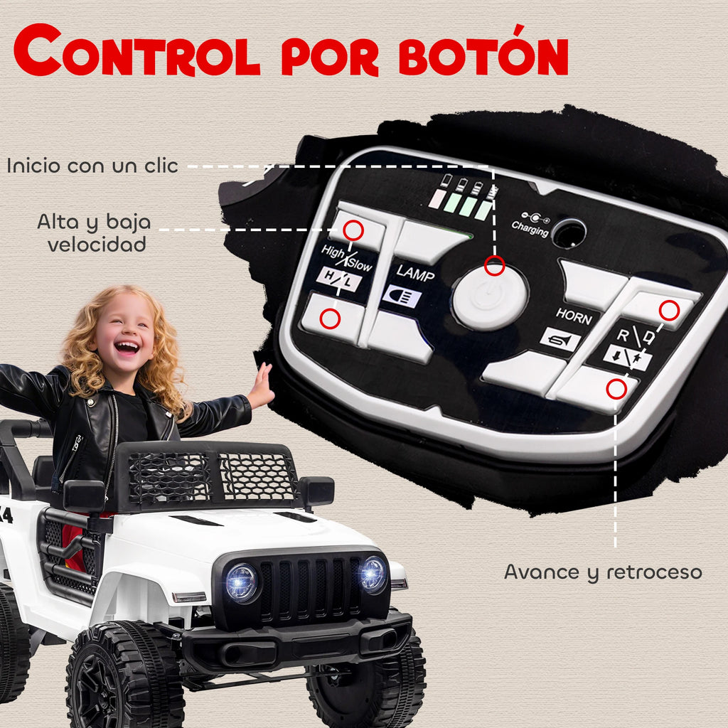 Homcom Licensed Electric Car for Children +3 Years 2 Motors Remote Control 100X65X72 cm