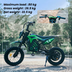 iScooter Electric Dirt Bike for Kids 500W 5.2Ah Electric Motorcycle A14 27km/h Max Speed 14inch Trail Riding Off-Road Motorcycle