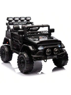 HAUSPROFI 12V Kids Electric Car, With Remote Control,Seat Belt,LED Lights,ATV 4 Wheels,Bluetooth Speaker,3-Speeds,Suspension, for 3+ Years